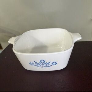 Vintage Corning ware White Ceramic Casserole Dish cornFloral Design 2,75 cups